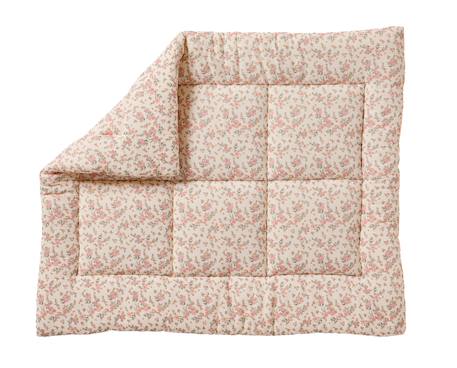 Tapis de sol / Fond de parc gaze de coton FLEURS blanc imprimé 3 - vertbaudet enfant 