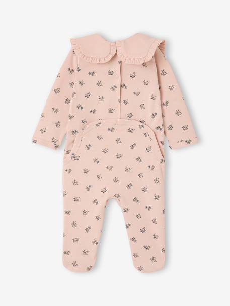Pyjama dors-bien bébé fille coton biologique rose pâle 2 - vertbaudet enfant 