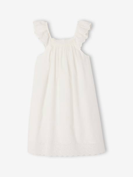 Robe évasée coton broderie blanc 1 - vertbaudet enfant 