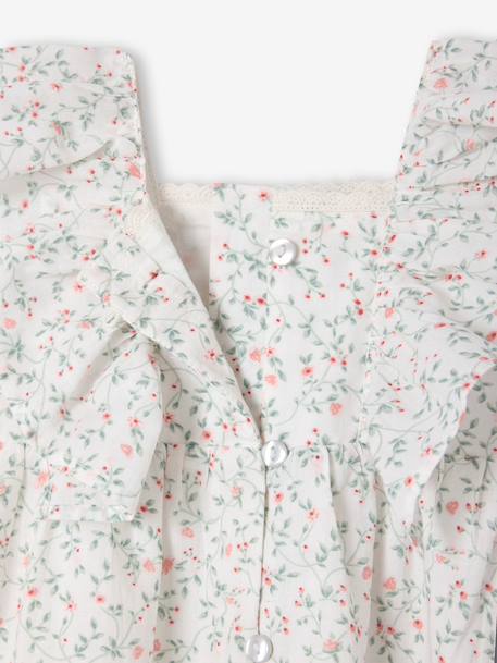 Robe bébé imprimé à volants blanc imprimé 3 - vertbaudet enfant 