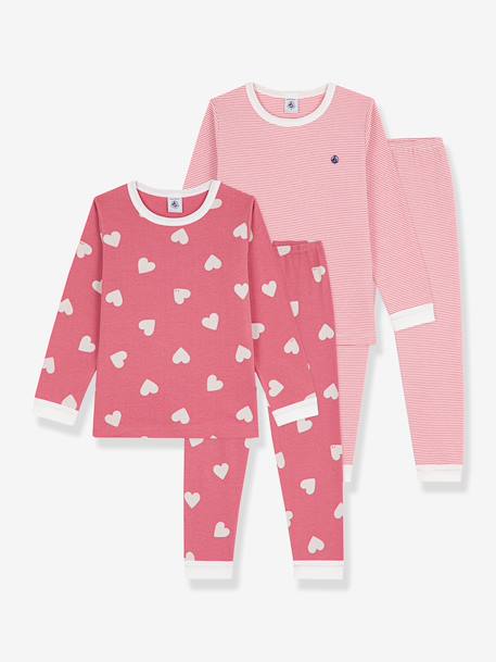 Lot de 2 pyjamas coton Petit Bateau blanc 1 - vertbaudet enfant 