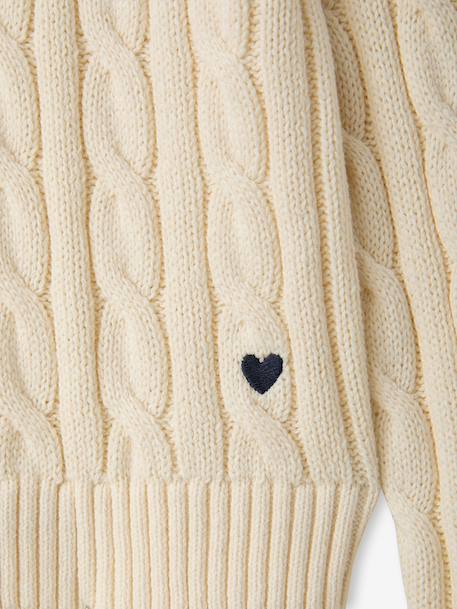 Pull torsadé fille Jonen vanille 5 - vertbaudet enfant 