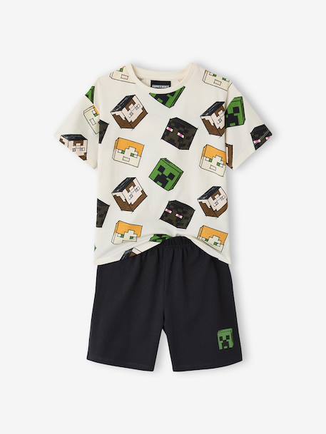 Ensemble pyjama garçon Minecraft anthracite 1 - vertbaudet enfant 