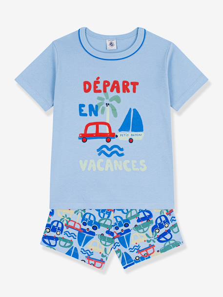 Pyjama short garçon bleu 2 - vertbaudet enfant 