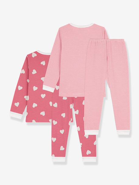 Lot de 2 pyjamas coton Petit Bateau blanc 2 - vertbaudet enfant 