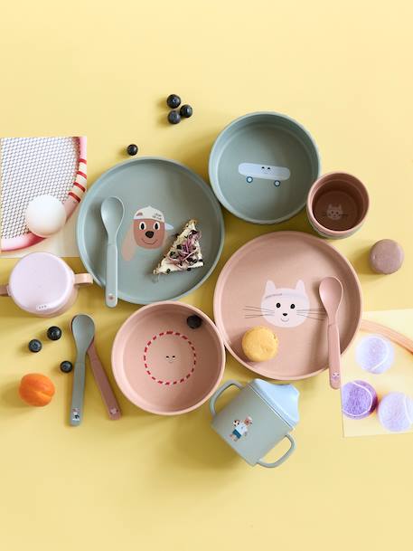 Coffret repas 4 pièces LÄSSIG bleu glacier+bleu jean+blush+Garden Explorer+Happy Rascals Cœur+Happy Rascals Smile+Little Forest, lapin+Little Forest, renard+Little Mateys orange épicée+Little Water baleine+rose poudré 7 - vertbaudet enfant 