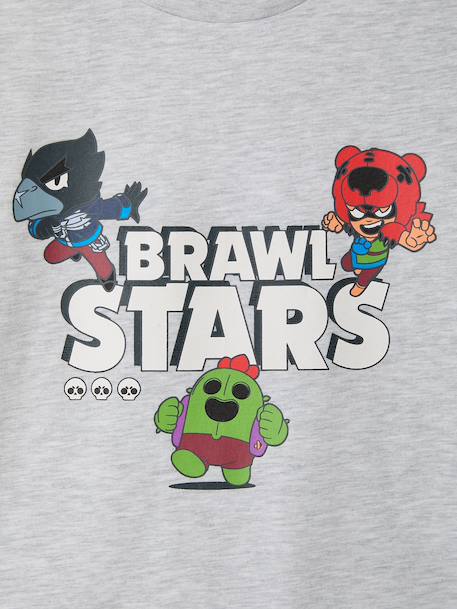 Ensemble pyjashort Brawl Stars gris chiné 4 - vertbaudet enfant 