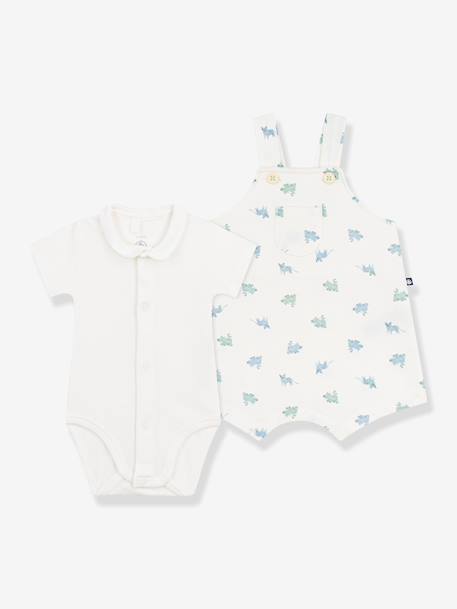 Ensemble salopette + body bébé Imprimé/blanc 2 - vertbaudet enfant 