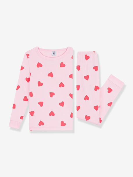 Pyjama enfant cœurs Petit Bateau rose 2 - vertbaudet enfant 