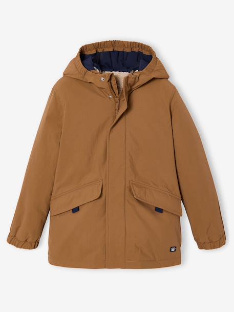 Parka 3 en 1 garçon doublure sherpa noix de pécan 4 - vertbaudet enfant 