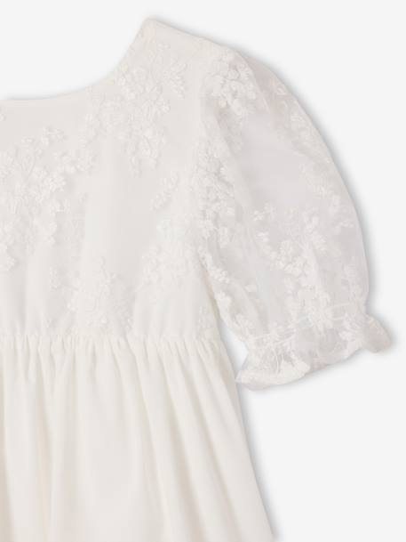Robe fille boheme manches dentelles blanc 4 - vertbaudet enfant 