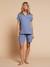 Pyjama short femme grossesse allaitement bleu chambray 1 - vertbaudet enfant 