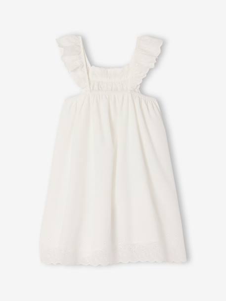 Robe évasée coton broderie blanc 2 - vertbaudet enfant 