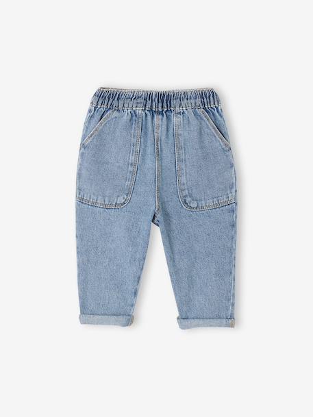 Jean bébé facile à enfiler denim brut+double stone+stone 5 - vertbaudet enfant 