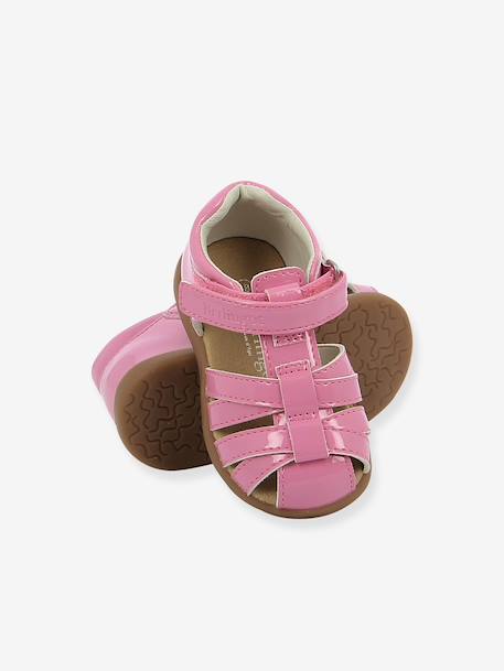 Sandales fille Berlingot bleu jean+rose 8 - vertbaudet enfant 