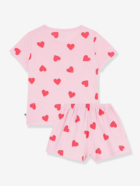Pyjama short fille imprimé coeurs rose 3 - vertbaudet enfant 