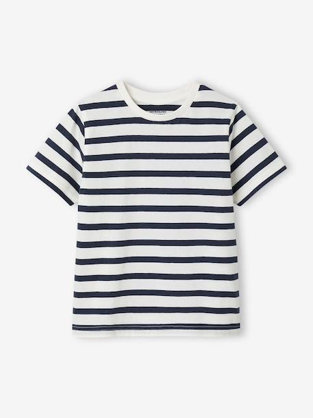Lot 3 T-shirts manches courtes bleu pétrole+caramel+marine+noix de pécan+vert amande+vert sauge 36 - vertbaudet enfant 