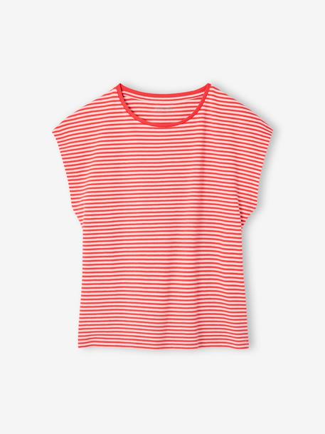 Lot de 3 tee-shirts fille fantaisie manches courtes bleu grisé+bleu pâle+rose poudré 11 - vertbaudet enfant 