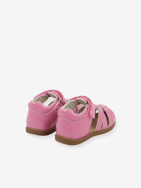 Sandales fille Berlingot bleu jean+rose 6 - vertbaudet enfant 