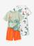 Lot 2 pyjashort garçon dinosaure vert sauge 1 - vertbaudet enfant 