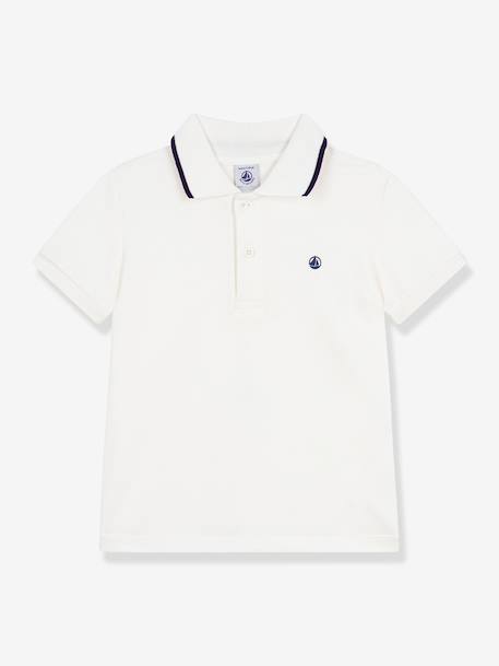 Polo enfant manches courtes Petit Bateau blanc 1 - vertbaudet enfant 
