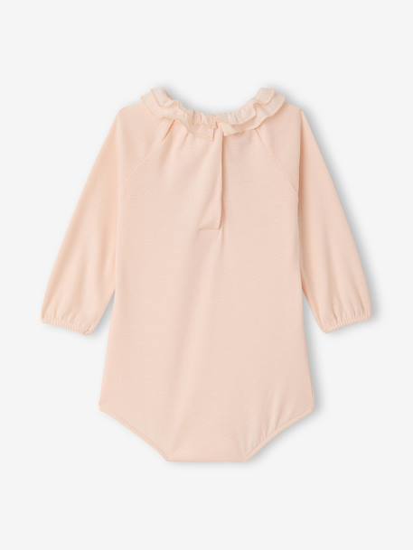 Body bébé fille col volanté manches longues rose pâle 2 - vertbaudet enfant 