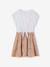 Robe fille effet 2 en 1 blanc imprimé+écru+marine+vanille 1 - vertbaudet enfant 