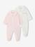 Lot de 2 pyjamas bébé en velours naissance beige+rose 8 - vertbaudet enfant 