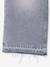 Jean fille large bas effiloché denim bleached+gris+stone 16 - vertbaudet enfant 