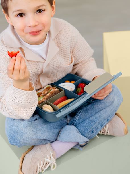 Boîte à gouter Bento Little Gang LÄSSIG bleu jean+blush+marine+mauve 2 - vertbaudet enfant 