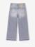 Jean fille large bas effiloché denim bleached+gris+stone 14 - vertbaudet enfant 
