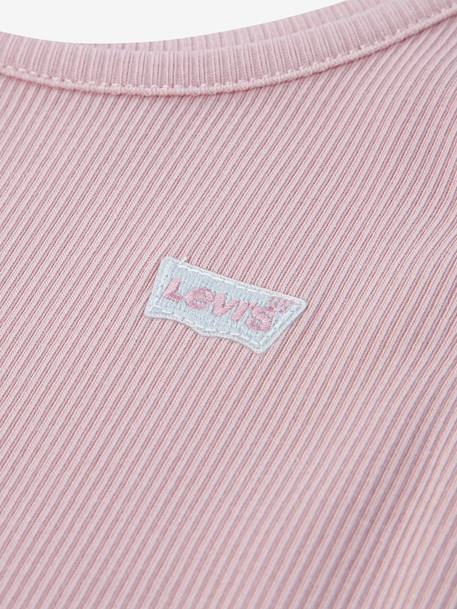 Débardeur côtelé enfant LEVIS bleu grisé+rose 6 - vertbaudet enfant 