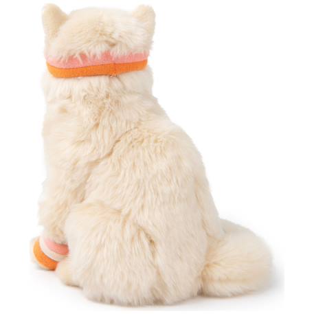 Peluche bébé dolly le chat ragdoll - 32 cm Ecru, orange, rose 3 - vertbaudet enfant 