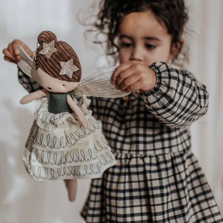 Poupée en tissu bébé fairy mathilda la fée – 35 cm Crème, doré et vert grisé 4 - vertbaudet enfant 