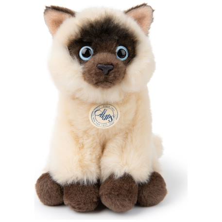 Peluche bébé eddie le chat siamois - 17cm Beige, brun et crème 1 - vertbaudet enfant 