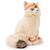 Peluche bébé dolly le chat ragdoll - 32 cm Ecru, orange, rose 2 - vertbaudet enfant 