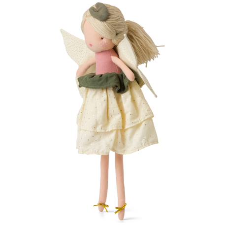 Poupée en tissu fée dolores - 35 cm Crème, vert olive, rose poudré, doré 2 - vertbaudet enfant 