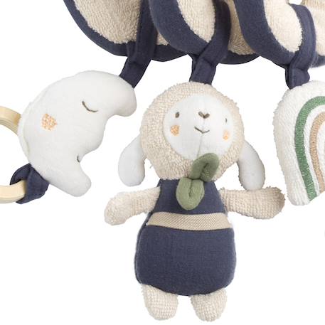 Spirale d'activités en bouclette coton bio - petit soleil Beige/bleu+Beige/jaune+Beige/rose 2 - vertbaudet enfant 
