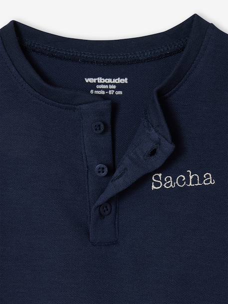Polo manches courtes personnalisable marine 2 - vertbaudet enfant 