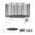 Pack trampoline ø370cm saturne xxl, filet, échelle, bâche, filet chaussures, kit d'ancrage Gris 1 - vertbaudet enfant 