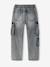 Jean garçon loose battle denim bleached+denim gris 11 - vertbaudet enfant 