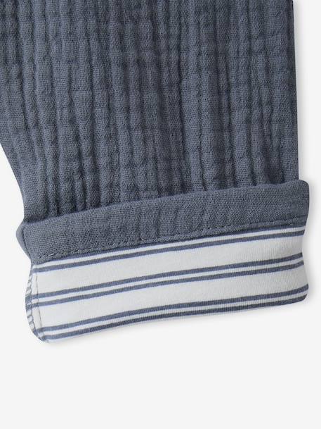 Pantalon bébé gaze de coton bleu 4 - vertbaudet enfant 