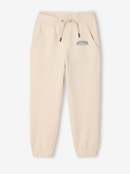 Jogging molleton taille ajustable écru+marine 1 - vertbaudet enfant 