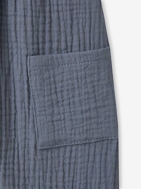 Pantalon bébé gaze de coton bleu 3 - vertbaudet enfant 