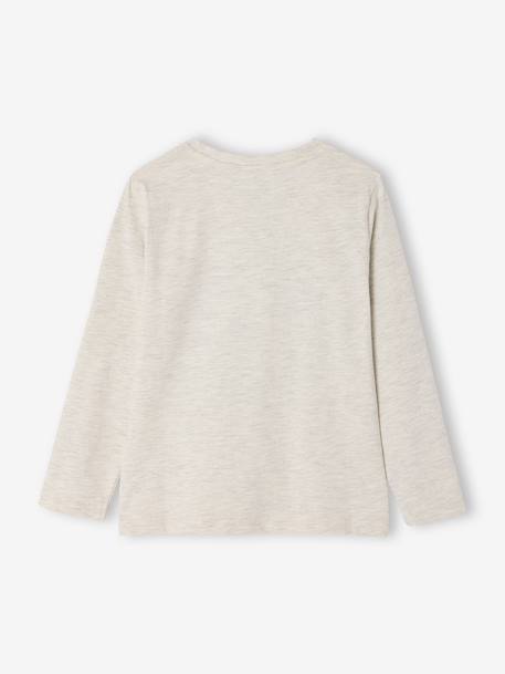 T-shirt garçon imprimé blanc chiné+bleu grisé+marine 2 - vertbaudet enfant 
