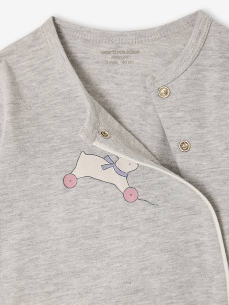 Lot de 2 pyjamas dors-bien bébé naissance gris chiné 5 - vertbaudet enfant 