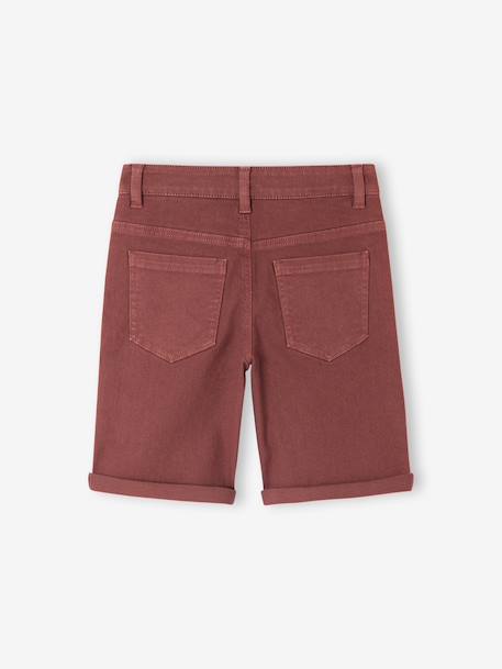 Bermuda garçon 5 poches argile+bleu grisé+terracotta+vert émeraude 16 - vertbaudet enfant 
