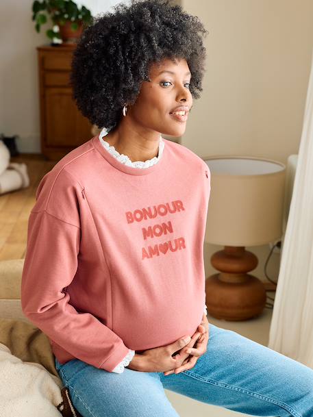 Sweat de grossesse et d'allaitement vieux rose 6 - vertbaudet enfant 