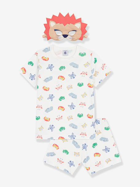 Ensemble Pyjacourt enfant avec masque Petit Bateau blanc 1 - vertbaudet enfant 