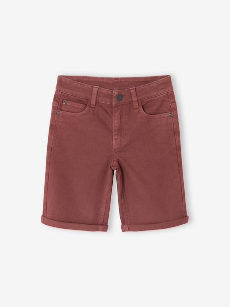 Bermuda garçon 5 poches argile+bleu grisé+terracotta+vert émeraude 13 - vertbaudet enfant 